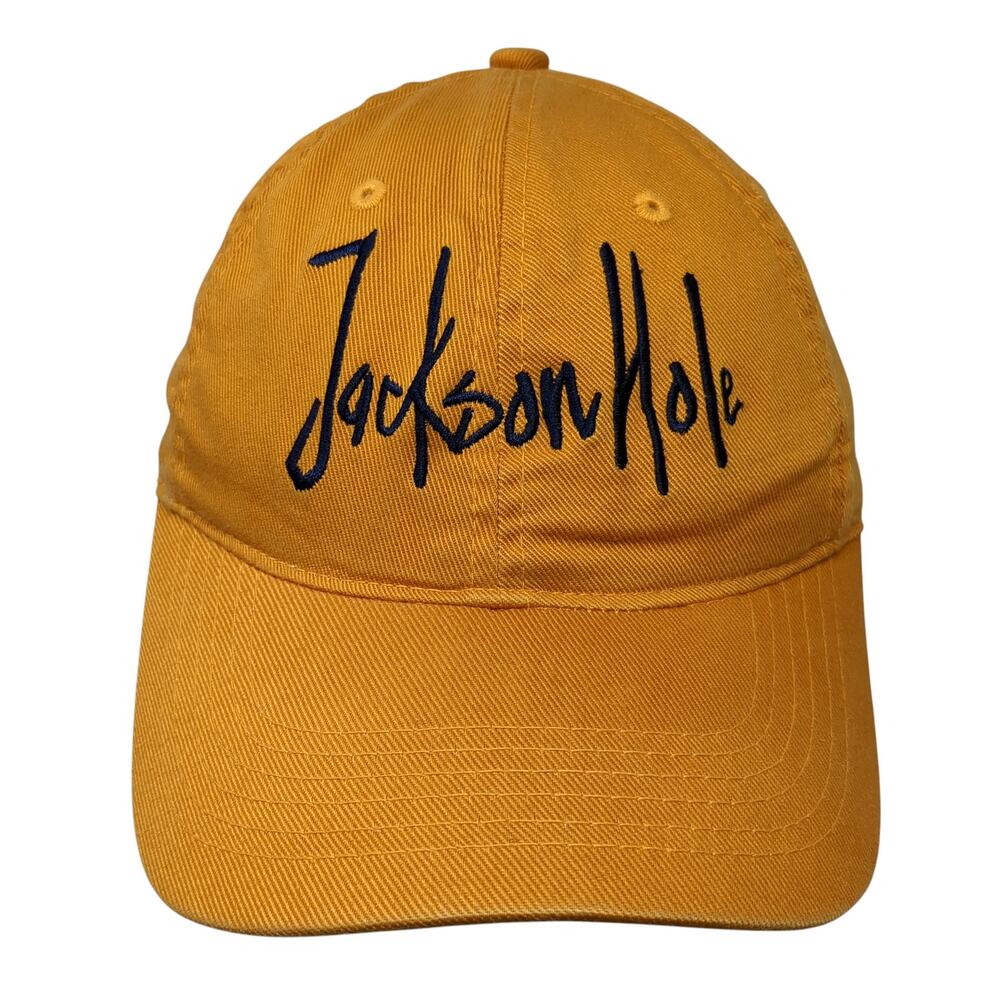 Jackson Hole Fitted Baseball Cap Orange XL Embroidered Unifit By Fahrenheit